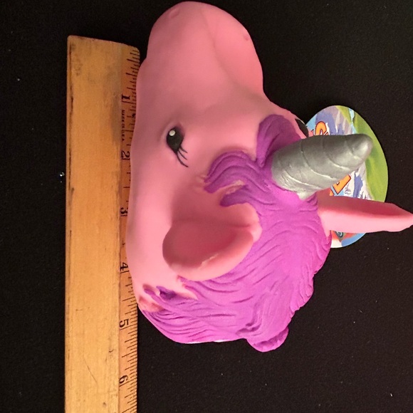 “Pink Unicorn” and “Porpoise” (a.k.a. Dolphin), New, Stretchy Hand Puppets - Picture 5 of 10